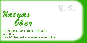 matyas ober business card